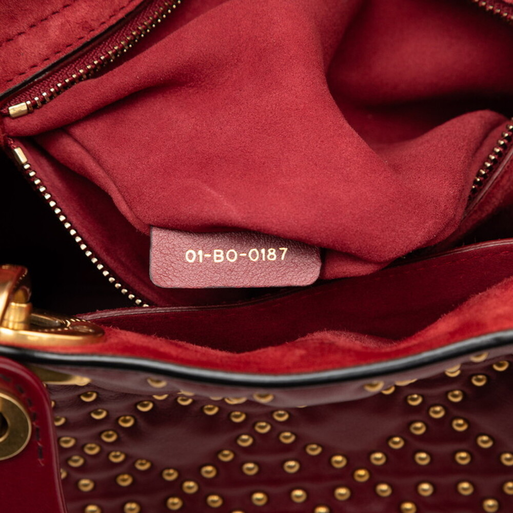 CHRISTIAN DIOR Red Leather Shoulder Bag - Picture 6 of 6